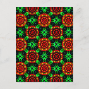 Floral Modern Boho Elegant Abstract Pattern #504 Postcard