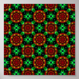 Floral Modern Boho Elegant Abstract Pattern #504 Poster