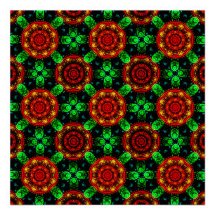 Floral Modern Boho Elegant Abstract Pattern #504 Poster