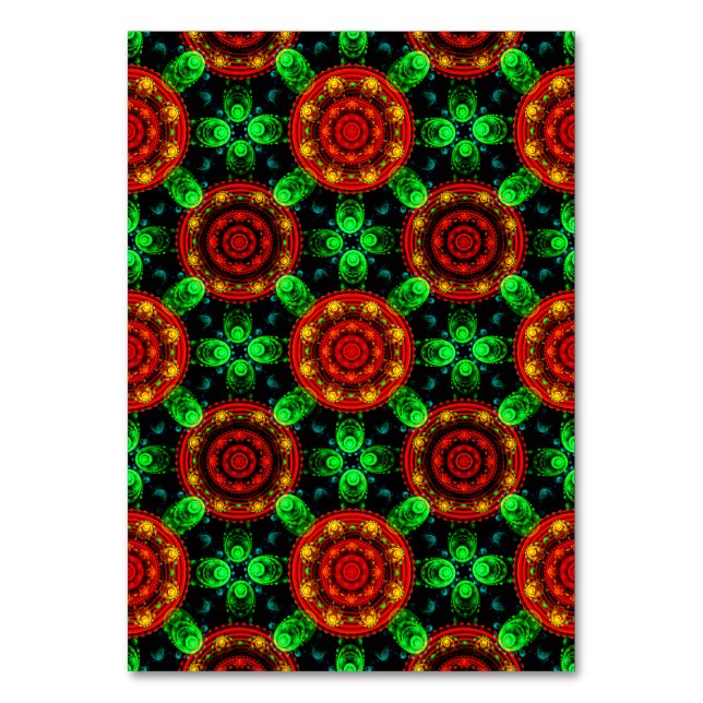 Floral Modern Boho Elegant Abstract Pattern #504 Table Number (Front)