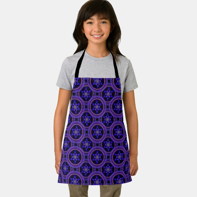 Floral Modern Boho Elegant Abstract Pattern #505 Apron (Insitu)