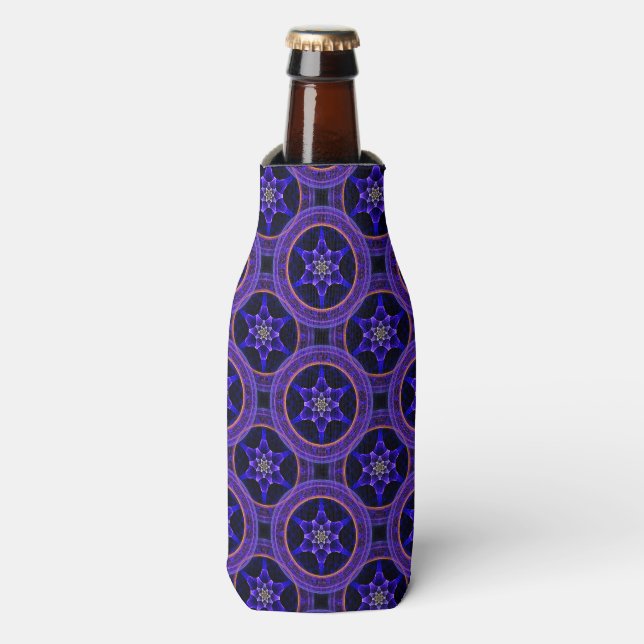 Floral Modern Boho Elegant Abstract Pattern #505 Bottle Cooler (Bottle Front)