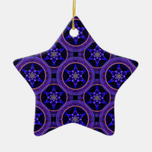 Floral Modern Boho Elegant Abstract Pattern #505 Ceramic Ornament
