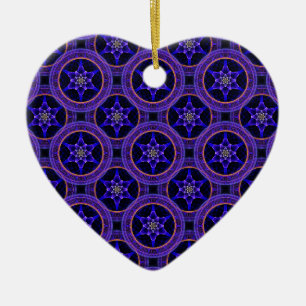 Floral Modern Boho Elegant Abstract Pattern #505 Ceramic Ornament
