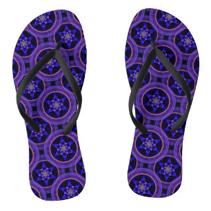 Floral Modern Boho Elegant Abstract Pattern #505 Flip Flops