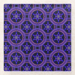 Floral Modern Boho Elegant Abstract Pattern #505 Glass Coaster