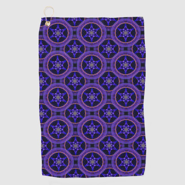 Floral Modern Boho Elegant Abstract Pattern #505 Golf Towel (Front)