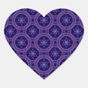 Floral Modern Boho Elegant Abstract Pattern #505 Heart Sticker