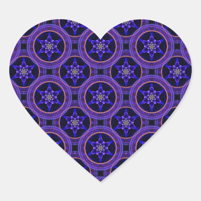 Floral Modern Boho Elegant Abstract Pattern #505 Heart Sticker (Front)