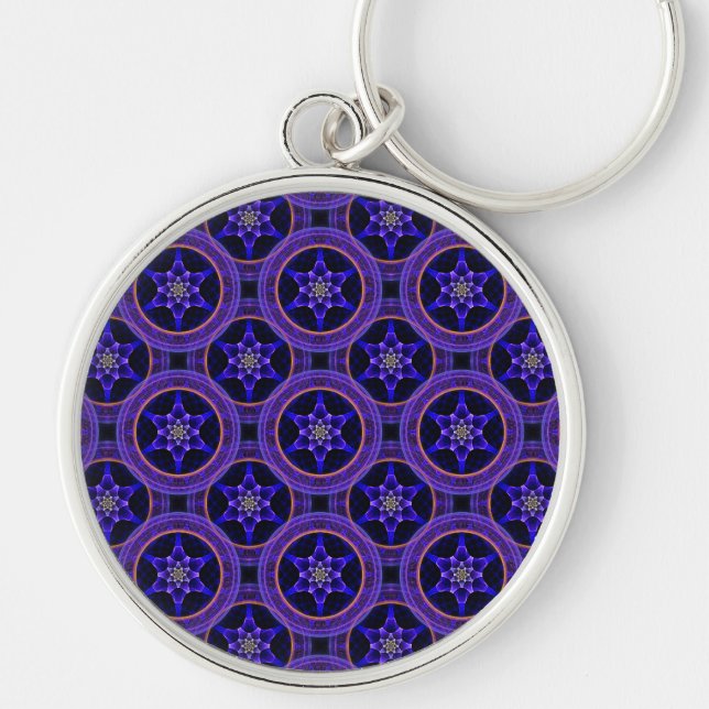 Floral Modern Boho Elegant Abstract Pattern #505 Keychain (Front)