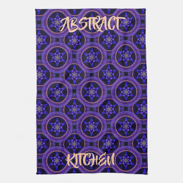 Floral Modern Boho Elegant Abstract Pattern #505 Kitchen Towel (Vertical)