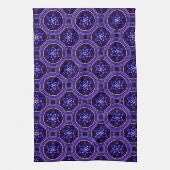 Floral Modern Boho Elegant Abstract Pattern #505 Kitchen Towel (Vertical)