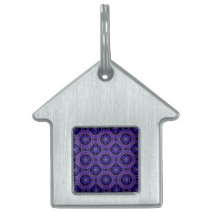 Floral Modern Boho Elegant Abstract Pattern #505 Pet ID Tag
