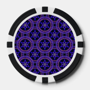 Floral Modern Boho Elegant Abstract Pattern #505 Poker Chips