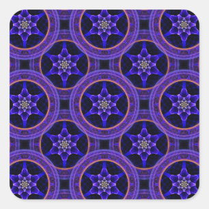 Floral Modern Boho Elegant Abstract Pattern #505 Square Sticker