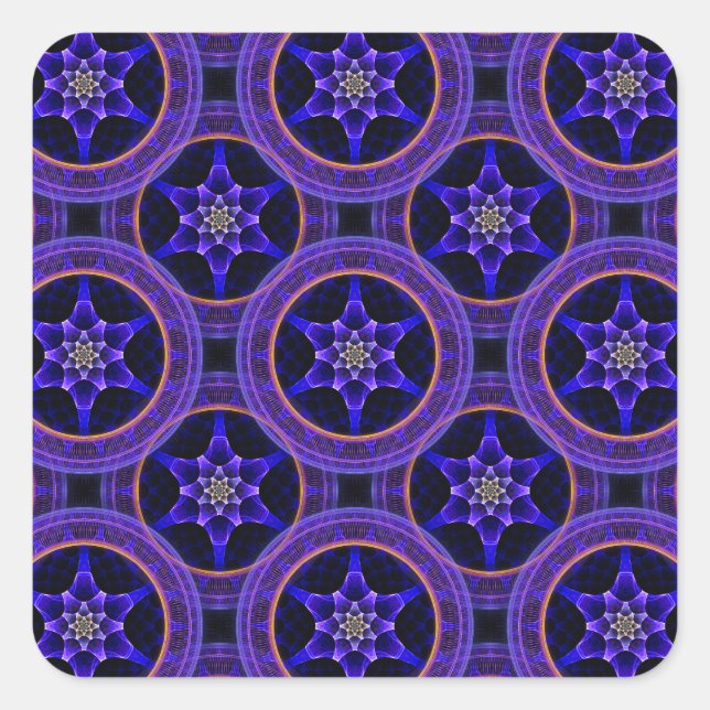 Floral Modern Boho Elegant Abstract Pattern #505 Square Sticker (Front)