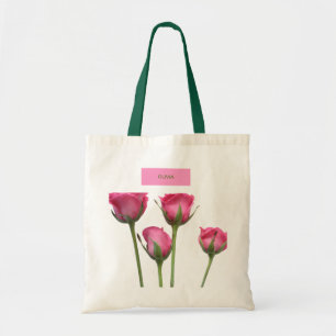 Floral modern daisy blue girly elegant stylish tot tote bag