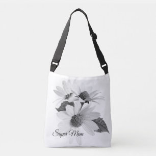 Floral Modern Daisy Stylish Neutral Crossbody Bag
