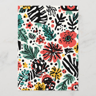 Floral modern design menu card