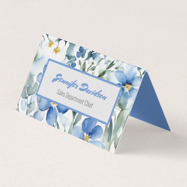 Floral Modern Minimalist Elegant Professional Business Card (Front)