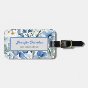 Floral Modern Minimalist Elegant Professional Luggage Tag