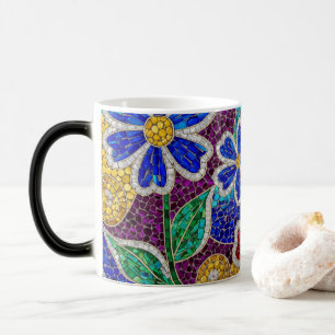 floral modern mosaic pattern ceramic mug