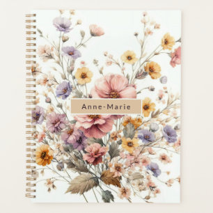 Floral modern pink girly elegant stylish planner