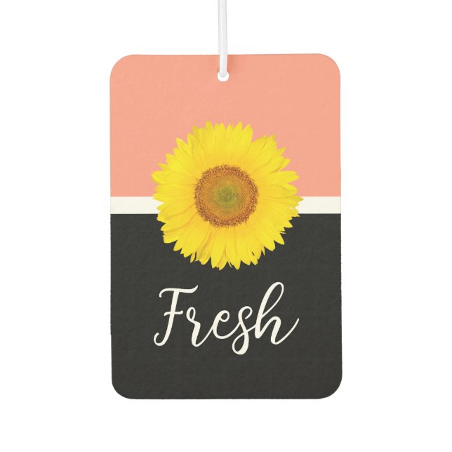 Floral Modern Sunflower Trendy  Air Freshener (Front)