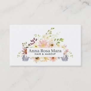 *~* Floral Modern Watercolor Feminine Chic Business Card