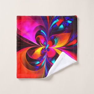 Floral moderne Art Abstrait Rouge Bleu Motif #07