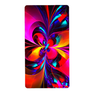 Floral moderne Art Abstrait Rouge Bleu Motif #07