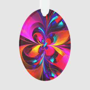 Floral moderne Art Abstrait Rouge Bleu Motif #07