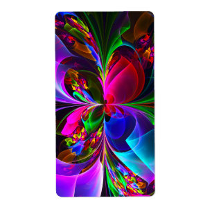 Floral moderne Art Abstrait Rouge Bleu Motif #12