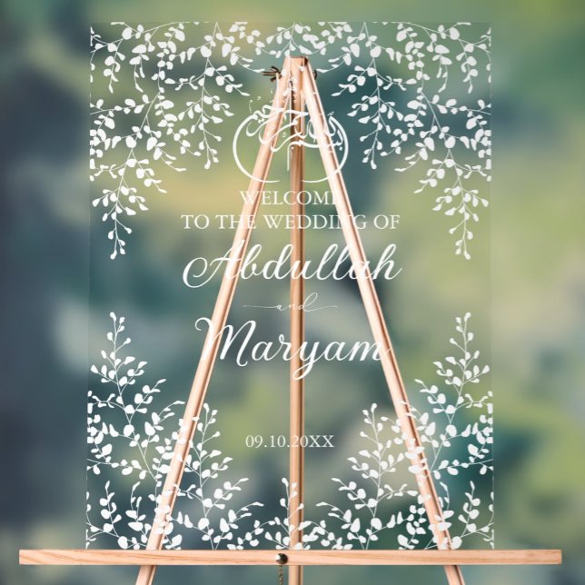 Floral moderne musulman Mariage islamique Bienvenu (Créateur téléchargé)