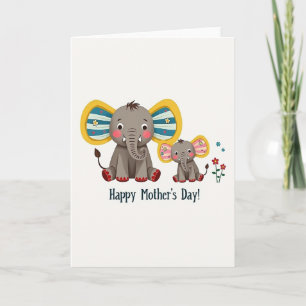Floral Mom And Baby Card
