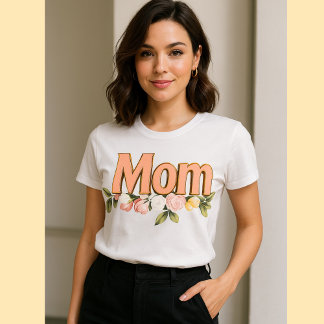 Floral Mom Design - Elegant Gift for Mother's Day  T-Shirt