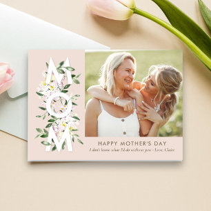 Floral Mom Mother's Day Photo Card