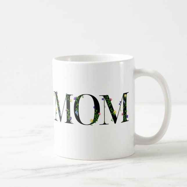 Floral Mom Mug, Gift with Wild Flowers Coffee Mug (Right)