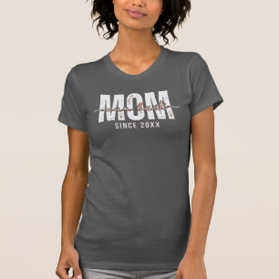 Floral Mom Our Heart Since Typography T-Shirt