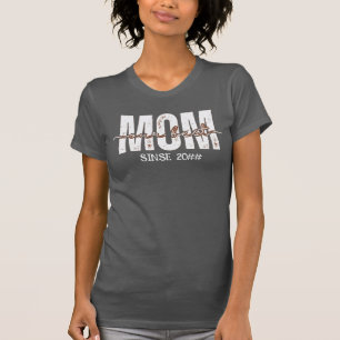 Floral Mom Our Heart Since Typography T-Shirt