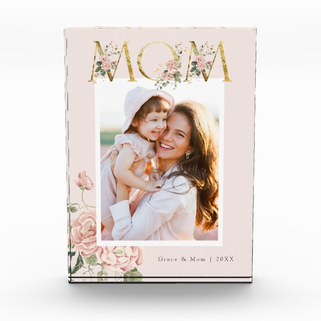 Floral Mom Photo Block (Front)