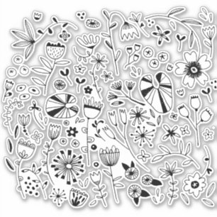 Floral Monochrome Line