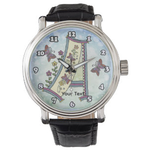 floral Monogram A Watch