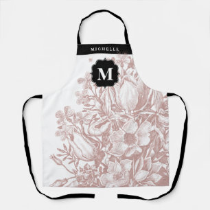 Floral Monogram Apron 