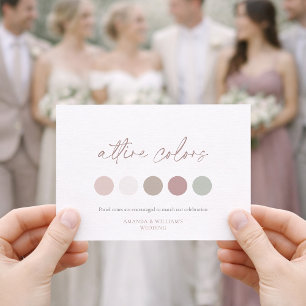 Floral Monogram Attire Colors Card