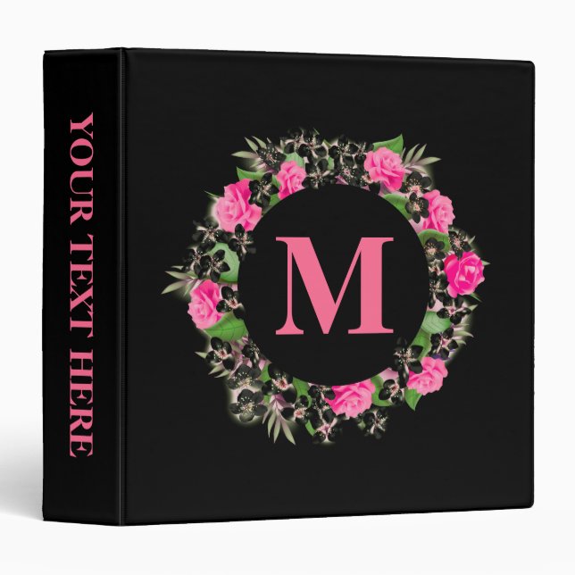 Floral Monogram Binder (Front/Spine)