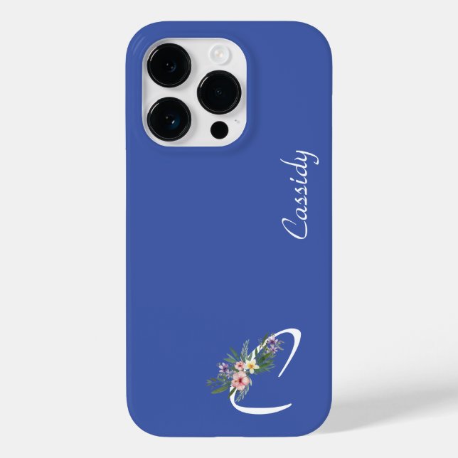 Floral Monogram c Retirement Case-Mate iPhone Case (Back)