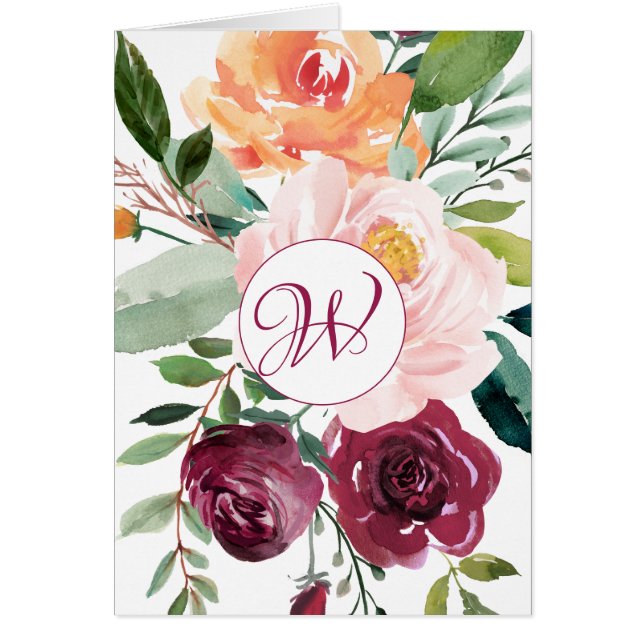 Floral Monogram Design Customized (Front)