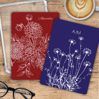 Floral Monogram Double Sided Kindle Insert Card