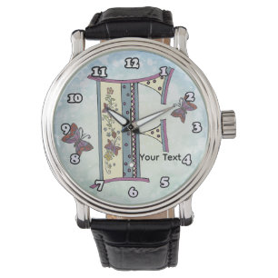 floral Monogram F Watch